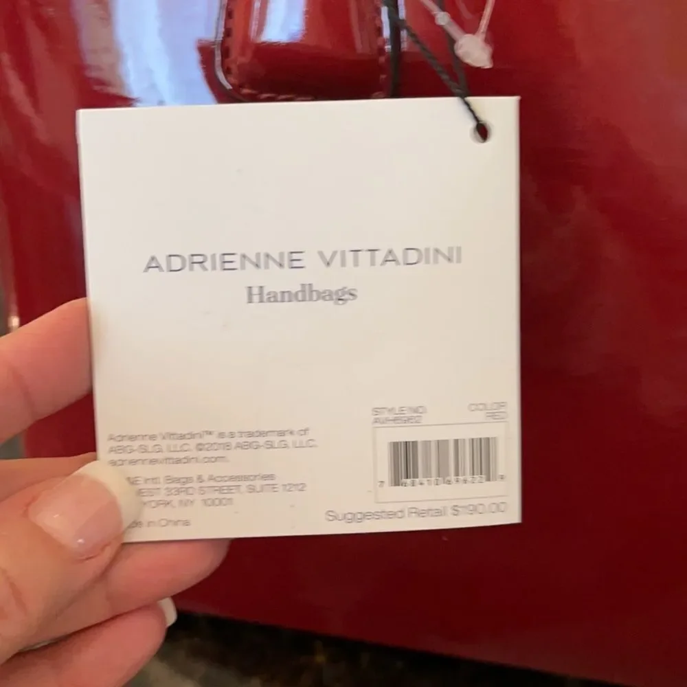 *Lipstick Red* Adrienne Vittadini NWT Cherry Red Dome Satchel